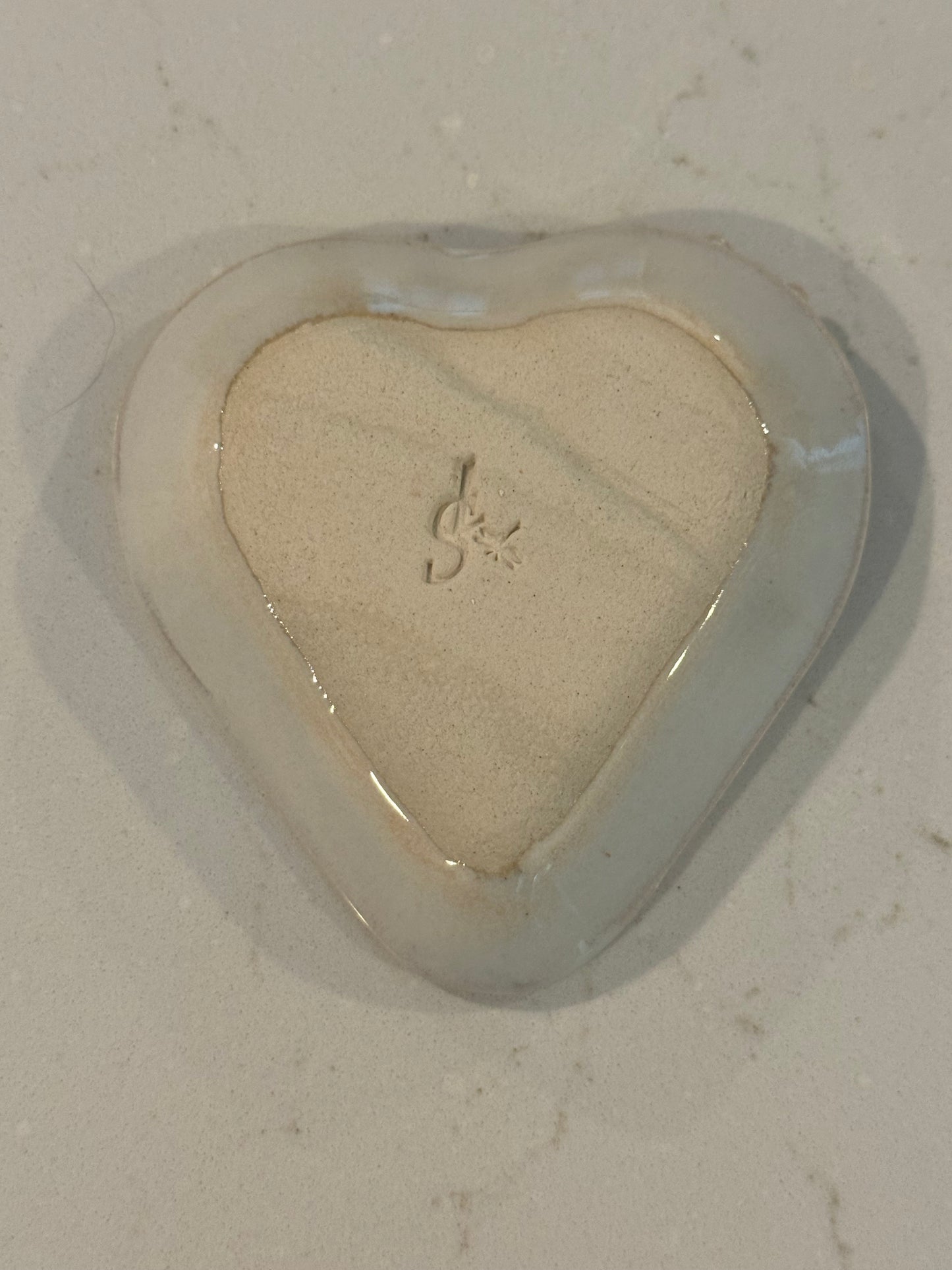 Blue Floral Heart Trinket Dish