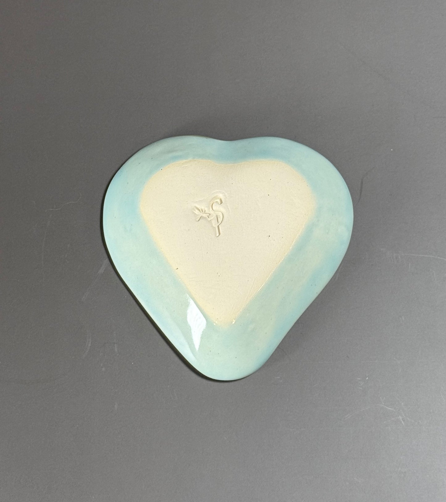 Aqua Heart Trinket Bowl