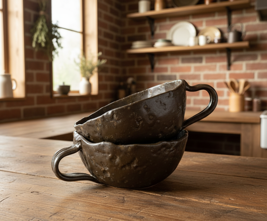 Rustic Soup Mugs