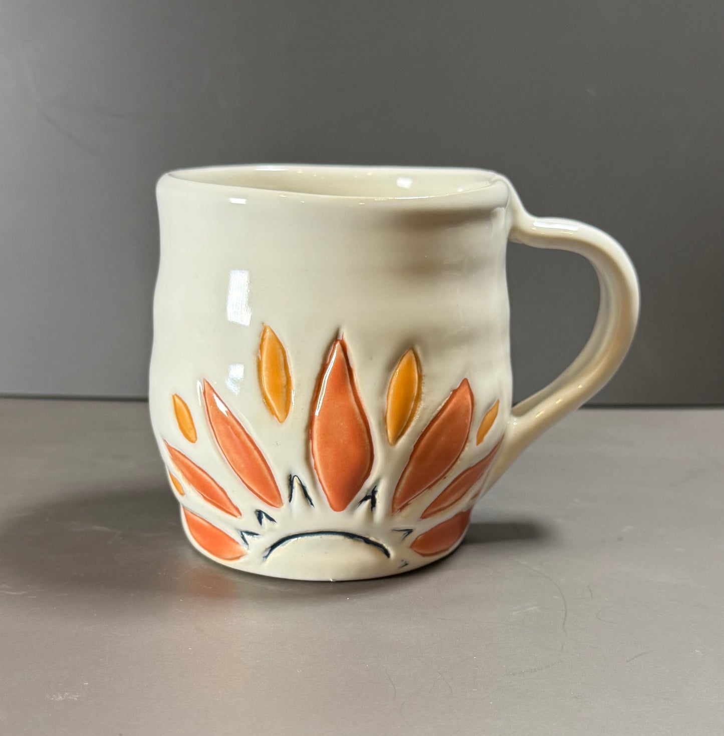 White Petal Mug