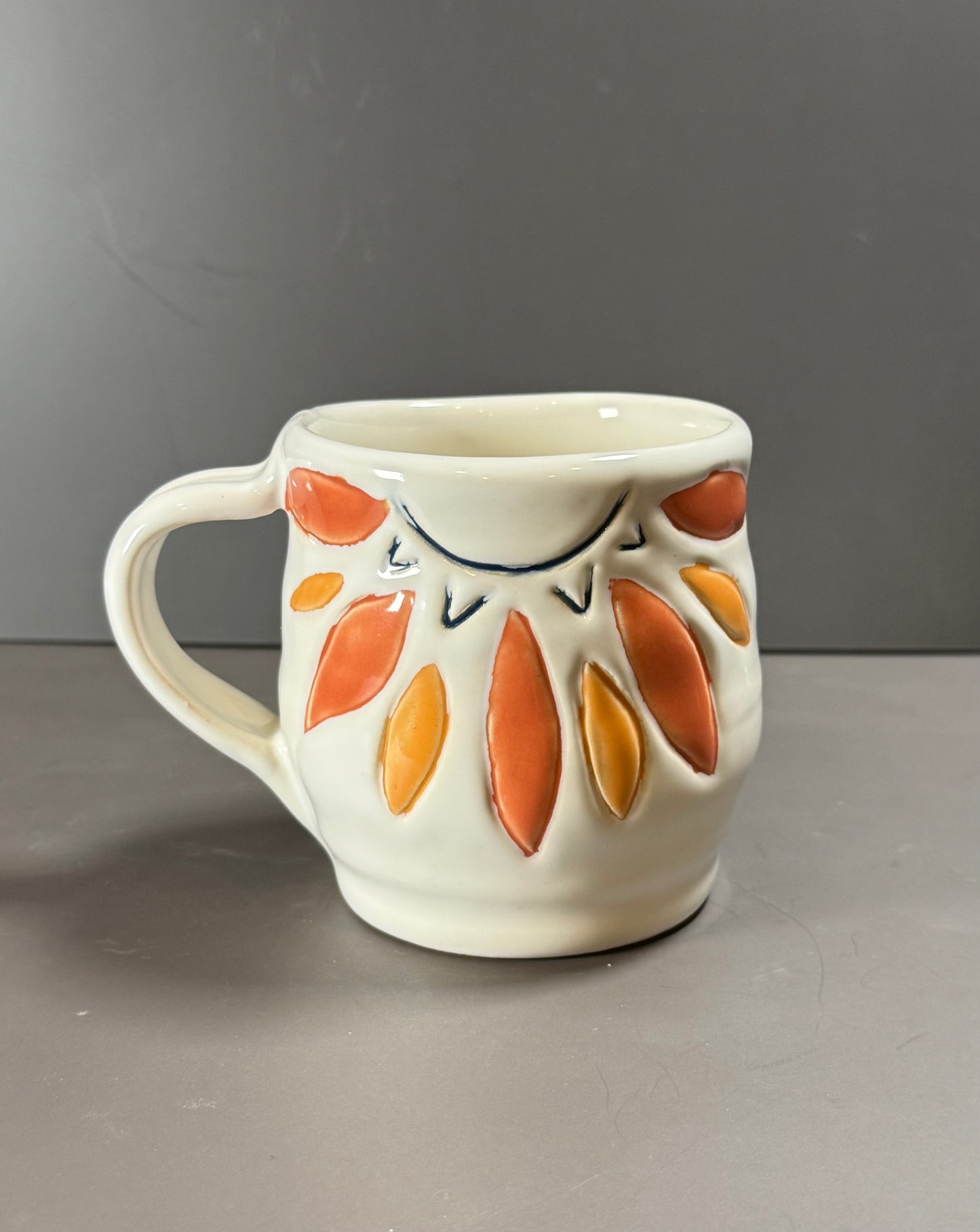 White Petal Mug