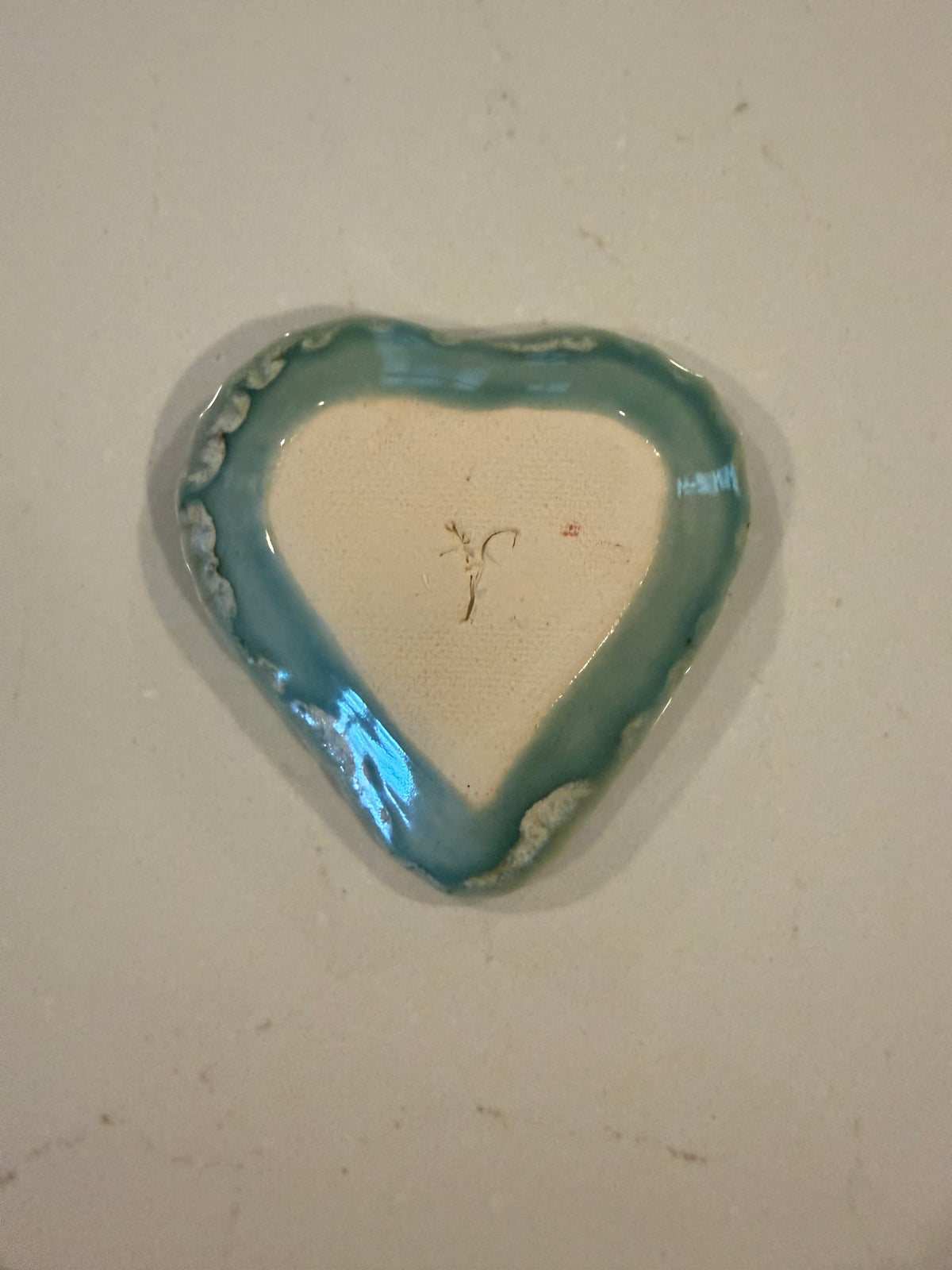 Aqua Paw Heart Trinket Dish