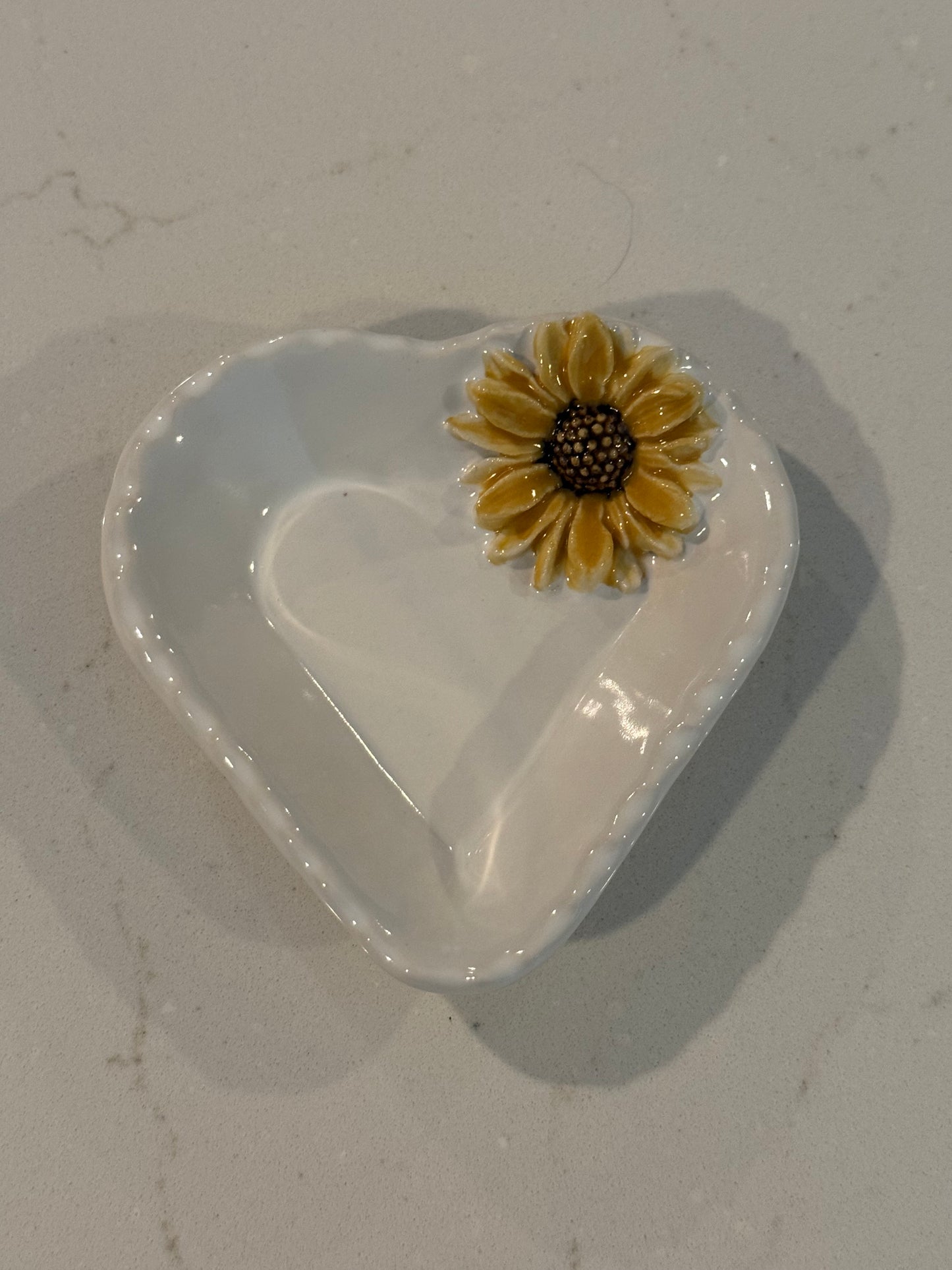 Sunflower Heart Trinket Dish