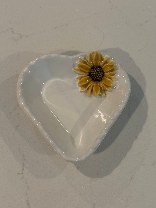 Sunflower Heart Trinket Dish