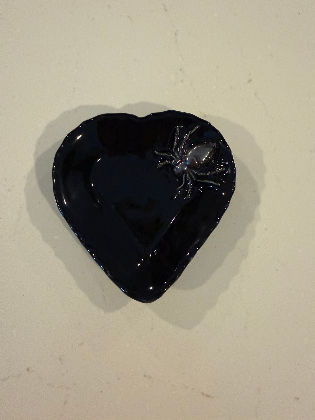 Chrome Spider Heart Trinket Dish