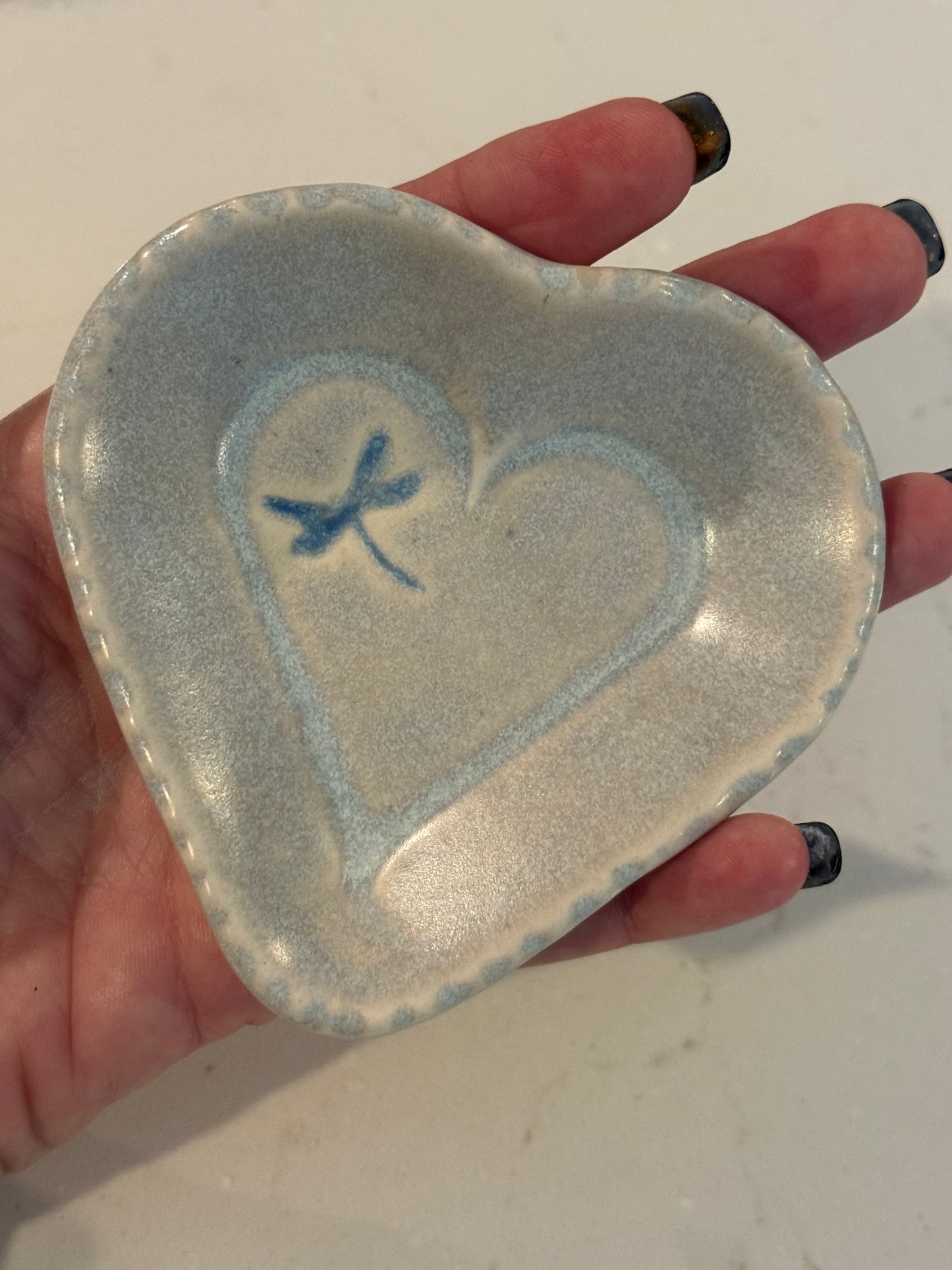 Soft Blue Dragonfly Trinket Dish
