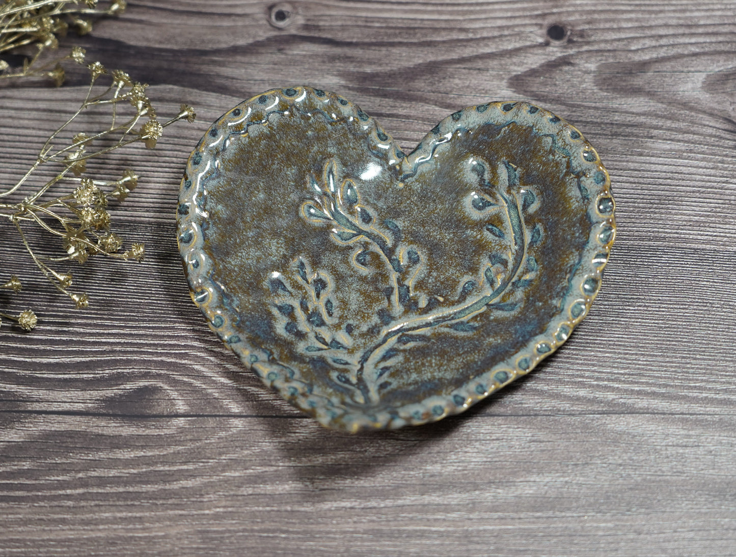 Rustic Heart Trinket Bowl