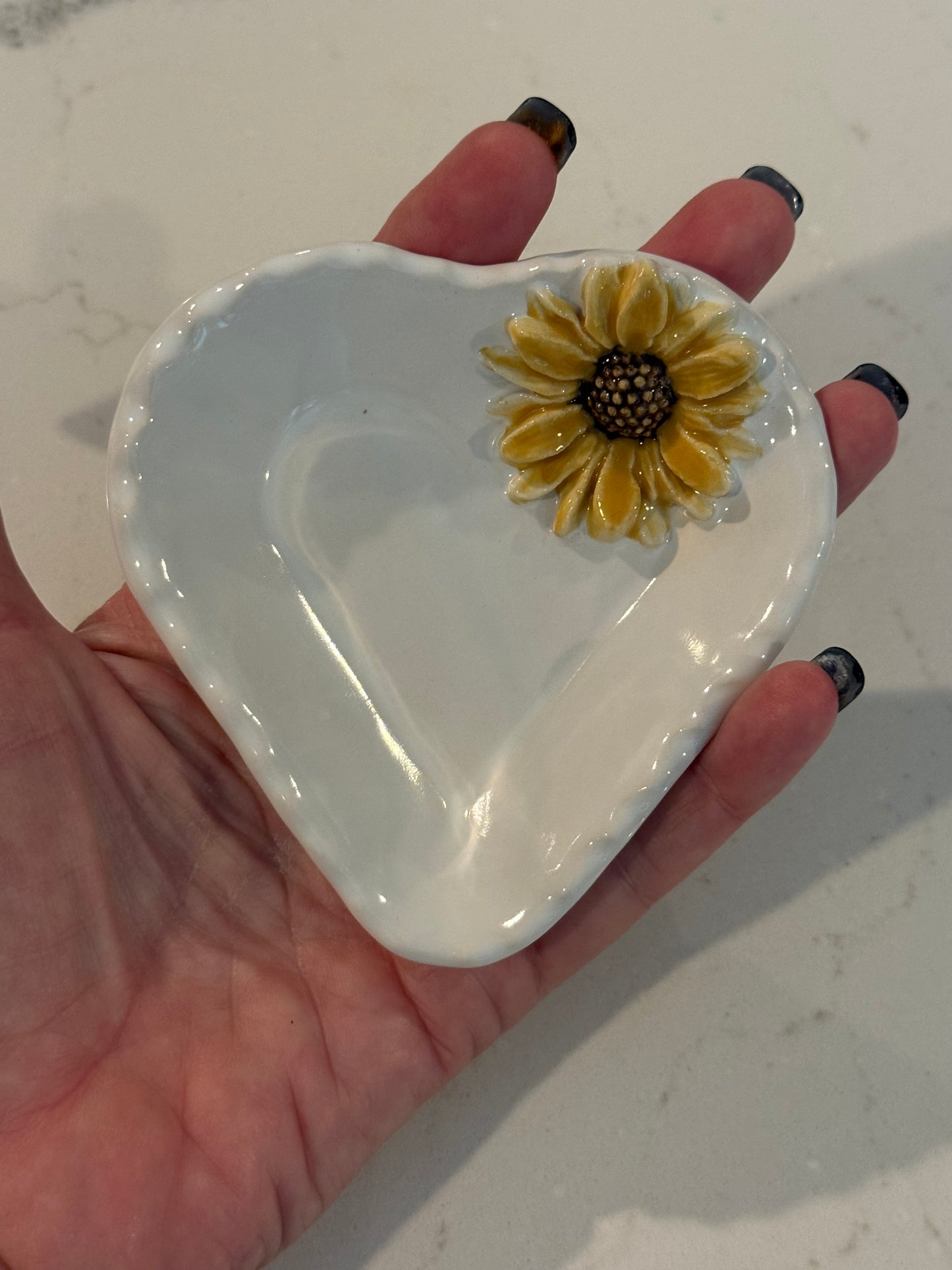 Sunflower Heart Trinket Dish