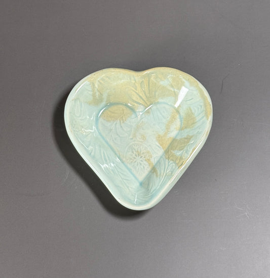 Aqua Heart Trinket Bowl