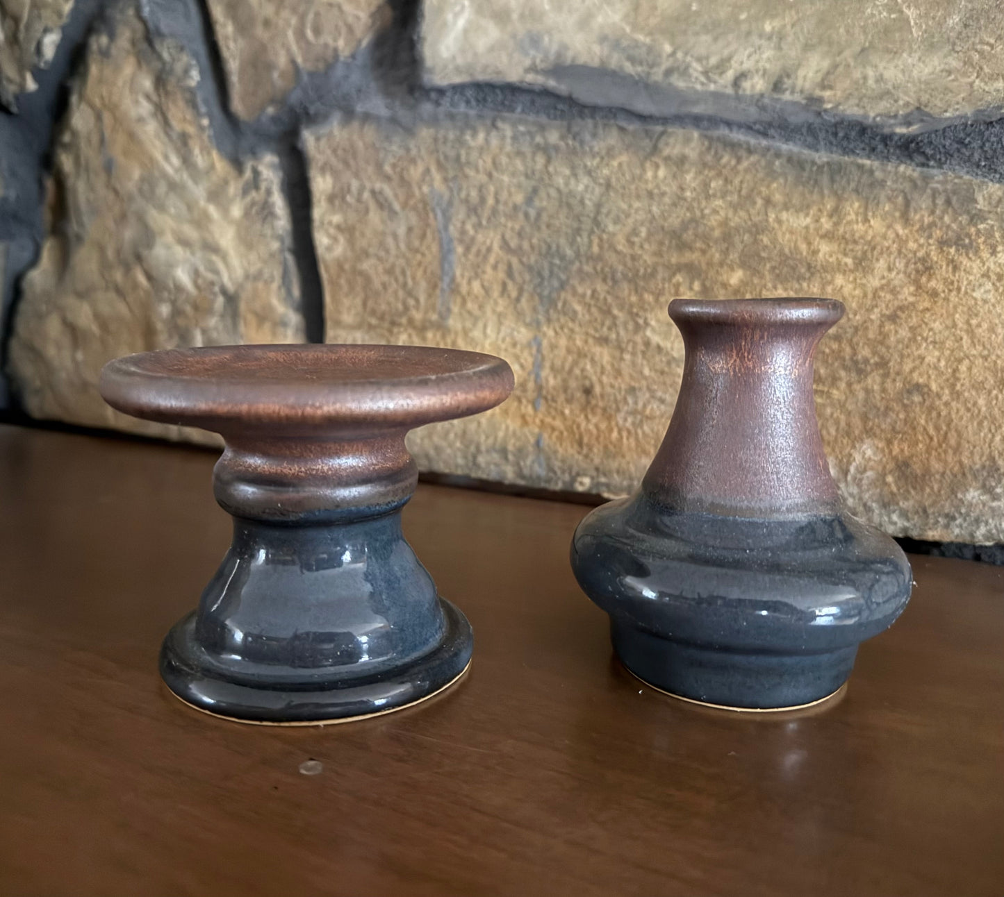 Bud vase and candle holder set