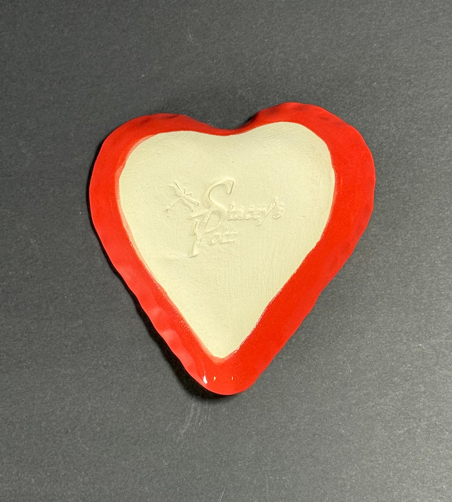 Paw Heart Trinket Bowl Red